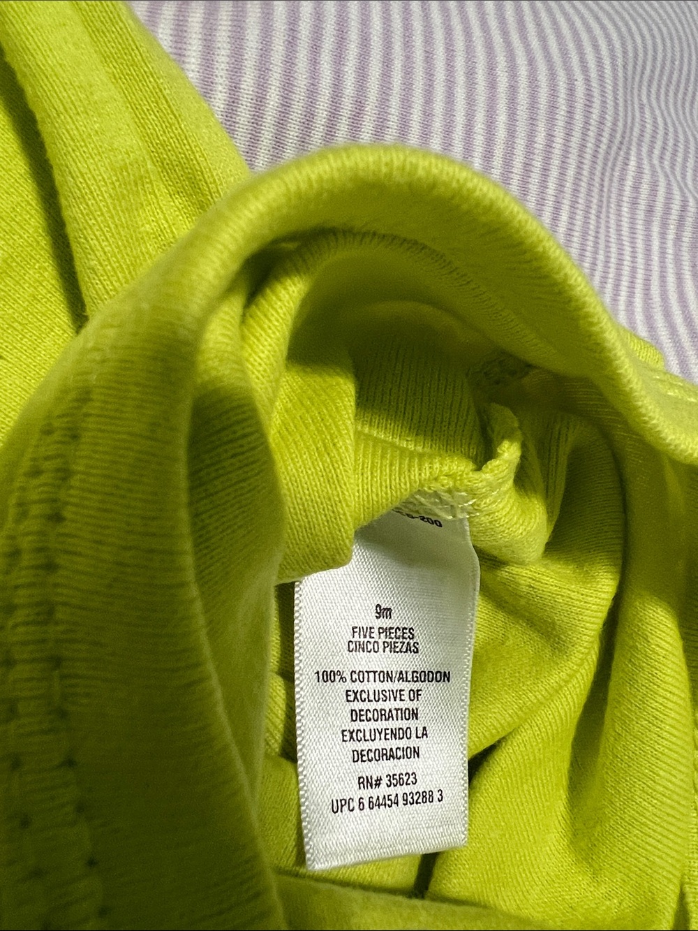 Carter's Little Layette Infant 5 Pack 100% Cotton Short Sleeve Bodysuits 9MO NWT - Picture 12 of 12